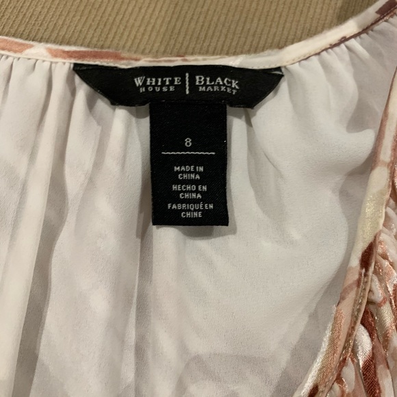 WHBM silk burnout blouse - Picture 4 of 8